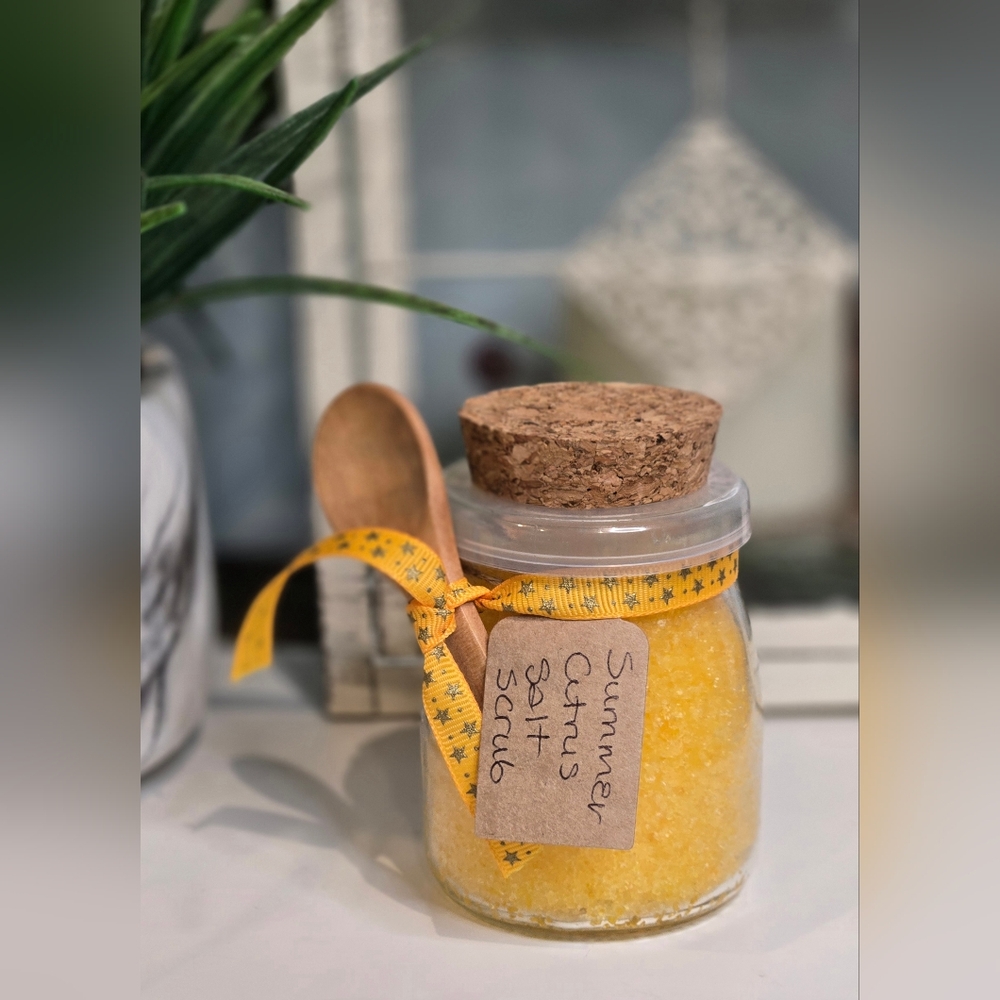 Homemade Salt Scrub Summer Citrus